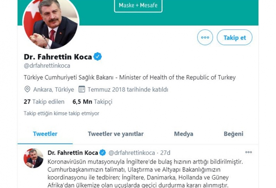 Türkiyə dörd ölkə ilə aviareysləri müvəqqəti dayandırıb