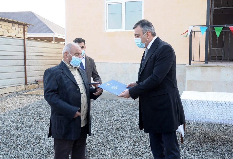 Bölgələrdə daha 57 fərdi ev şəhid ailələri və Qarabağ müharibəsi əlillərinə təqdim edilib