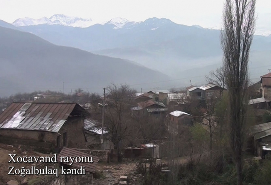 Müdafiə Nazirliyi Xocavənd rayonunun Zoğalbulaq kəndinin videogörüntülərini yayıb VİDEO