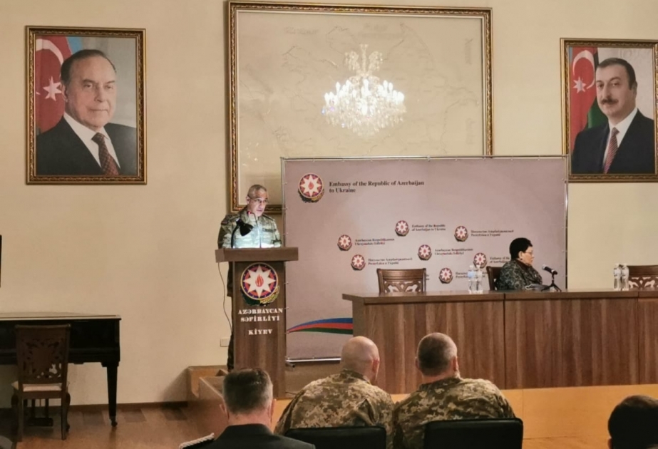 Xarici ölkələrin Ukraynadakı hərbi attaşeləri Azərbaycanın Vətən müharibəsinin nəticələri barədə məlumatlandırılıb