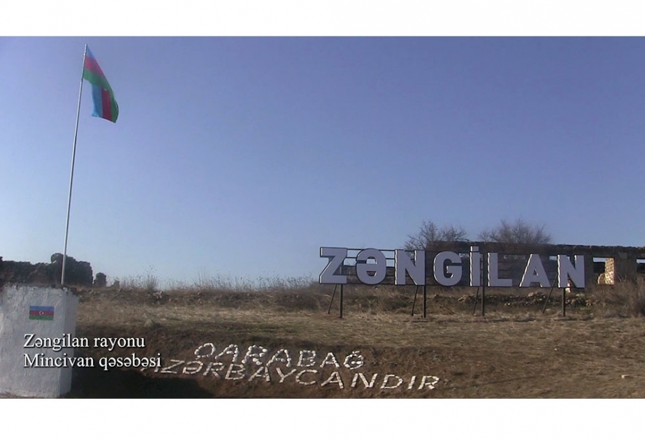 Müdafiə Nazirliyi Zəngilan rayonunun Mincivan qəsəbəsinin videogörüntülərini yayıb VİDEO