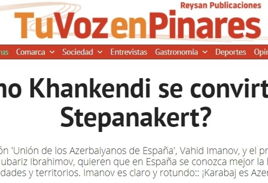 Испанские медиа пишут о том, как переименовали Ханкенди