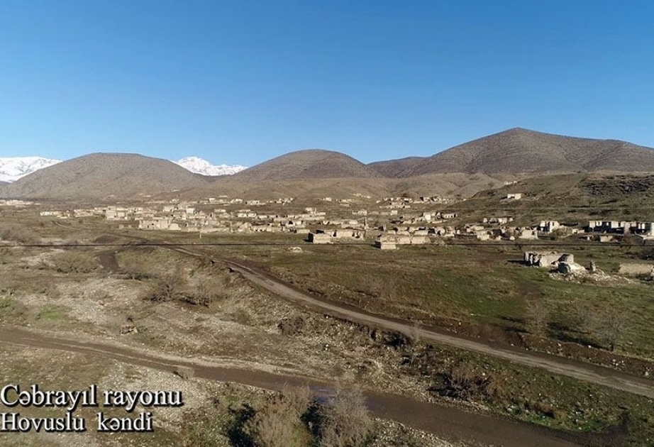 Azerbaijan’s Ministry of Defense releases new video footage of Hovuslu village of Jabrayil district VIDEO