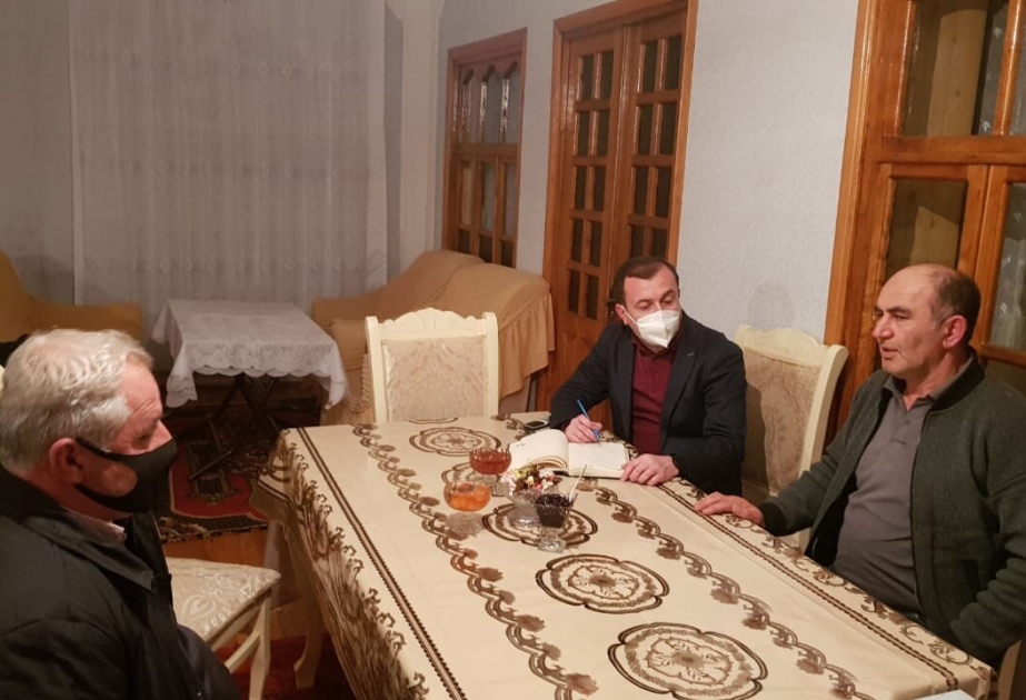Qəbələdə Vətən müharibəsi qaziləri evlərində ziyarət olunub