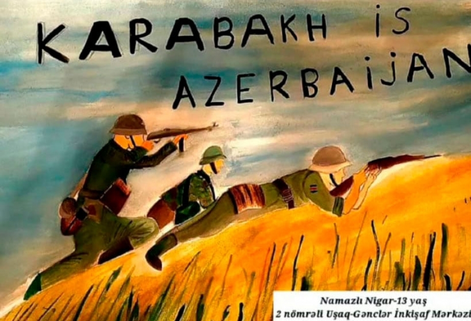 “Qarabağ üçün yarat!” virtual sərgisində məktəblilərin 60-dək rəsm işi təqdim olunub