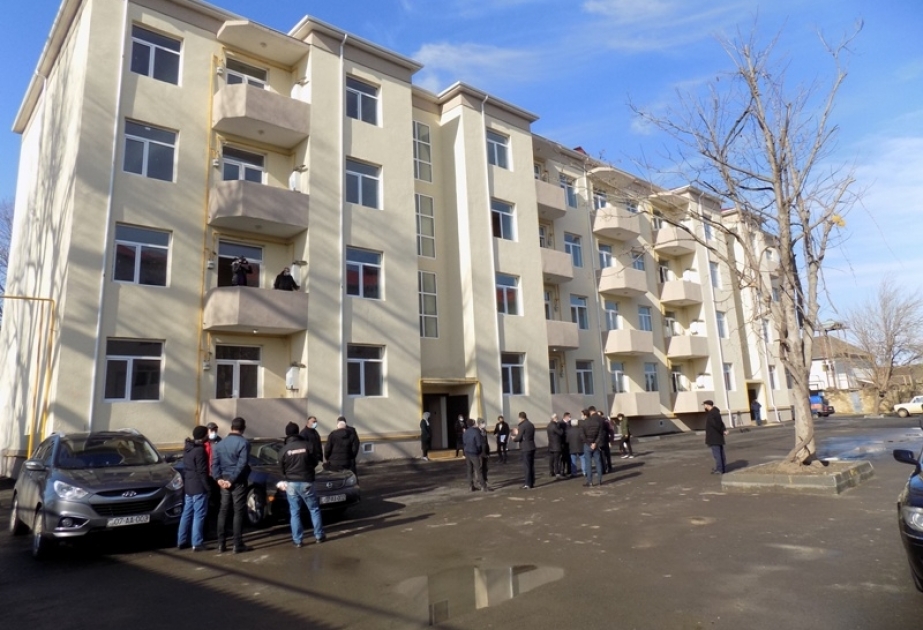 Astarada Prezidentin Sərəncamı ilə tikilən dördmərtəbəli yeni yaşayış binası istifadəyə verilib