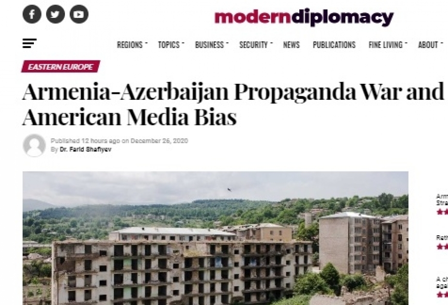 Ermənistan ilə Azərbaycan arasında təbliğat müharibəsi və Amerika mediasında qərəz