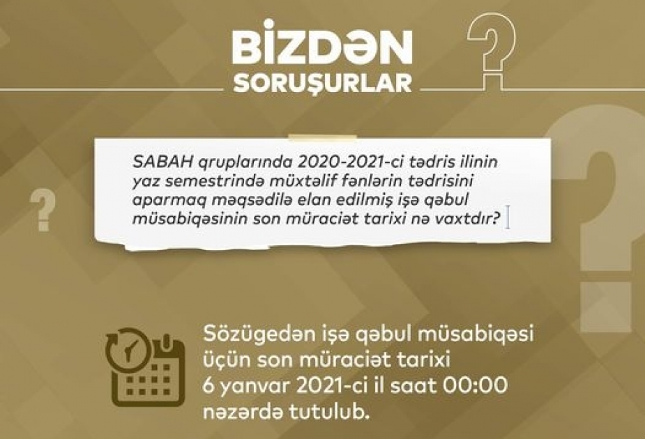 “Bizdən soruşurlar” layihəsi çərçivəsində suallar cavablandırılır