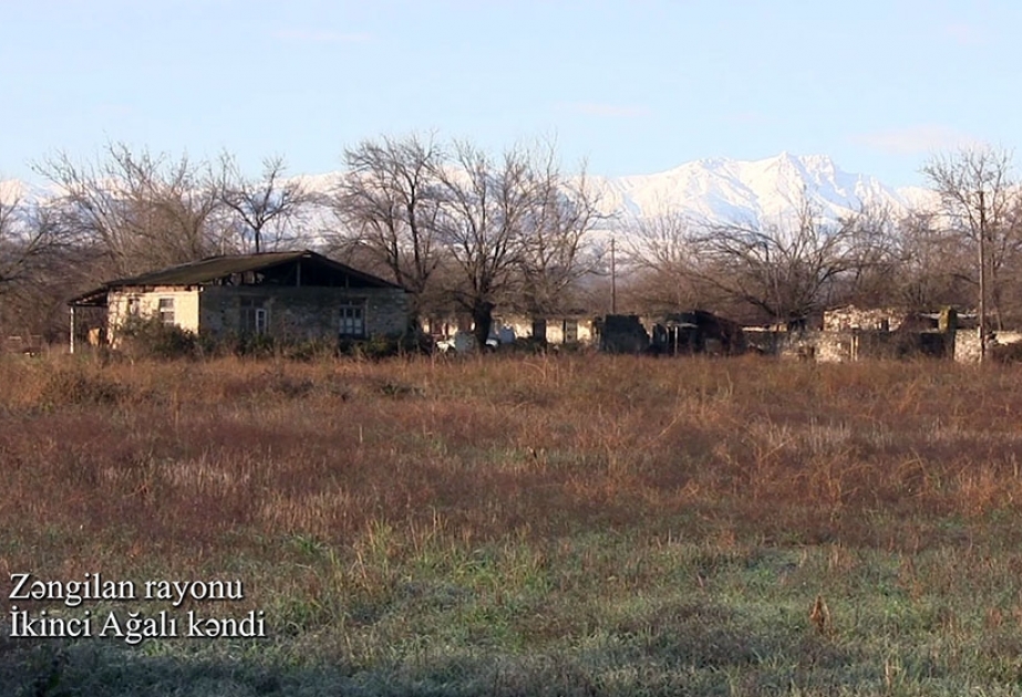 Müdafiə Nazirliyi Zəngilan rayonunun İkinci Ağalı kəndinin videogörüntülərini paylaşıb VİDEO