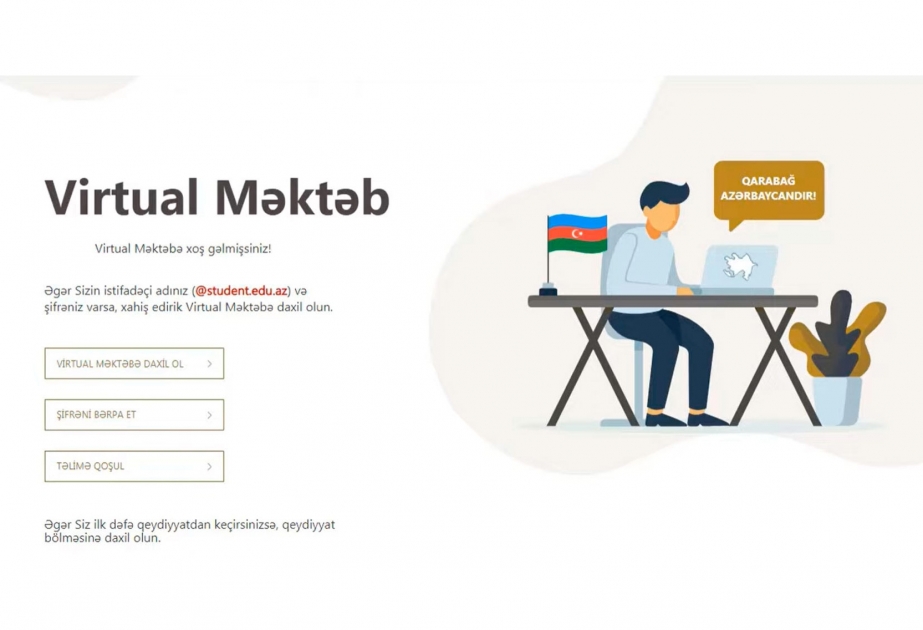 “Virtual məktəb”də ötən tədris ili üzrə arxivləşdirilmiş siniflər silinəcək