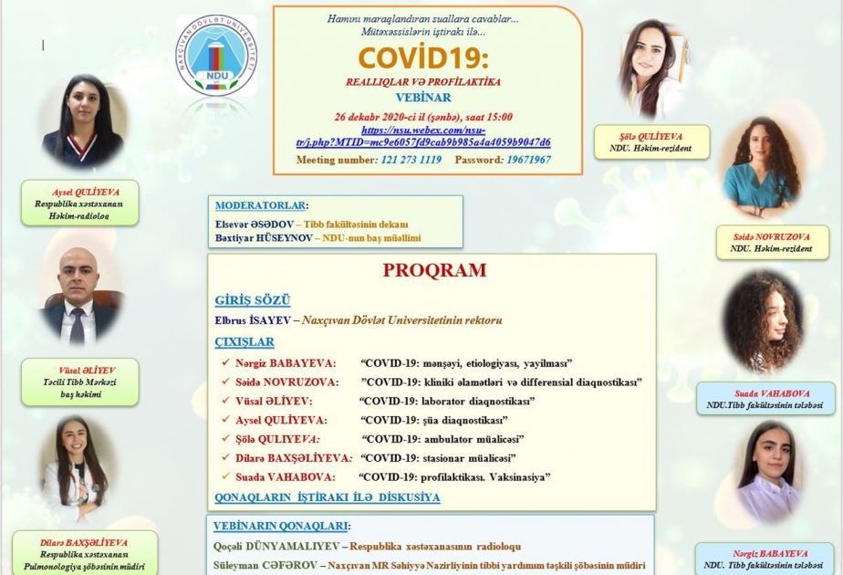 NDU-da “COVID-19: reallıqlar və profilaktika” adlı vebinar təşkil olunub
