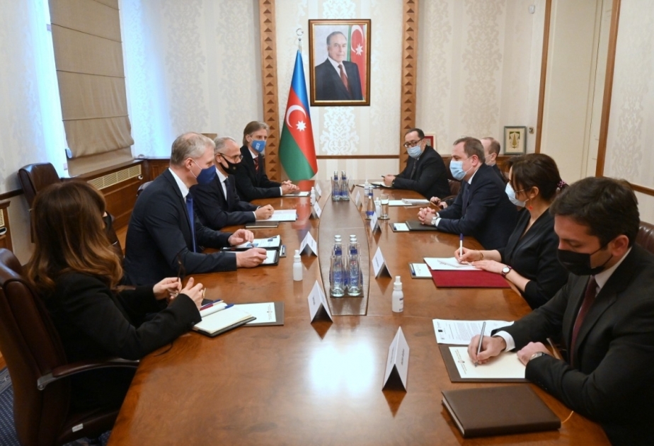 Außenminister Bayramov hält Treffen mit Vertretern einer Reihe internationaler Organisationen in Aserbaidschan ab