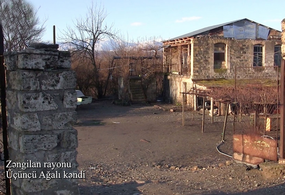 Müdafiə Nazirliyi Zəngilan rayonunun Üçüncü Ağalı kəndinin videogörüntülərini paylaşıb VİDEO