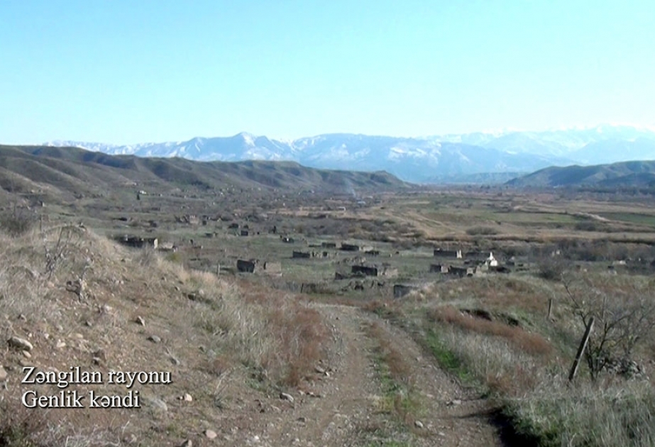 Müdafiə Nazirliyi Zəngilan rayonunun Genlik kəndindən videogörüntülər paylaşıb VİDEO