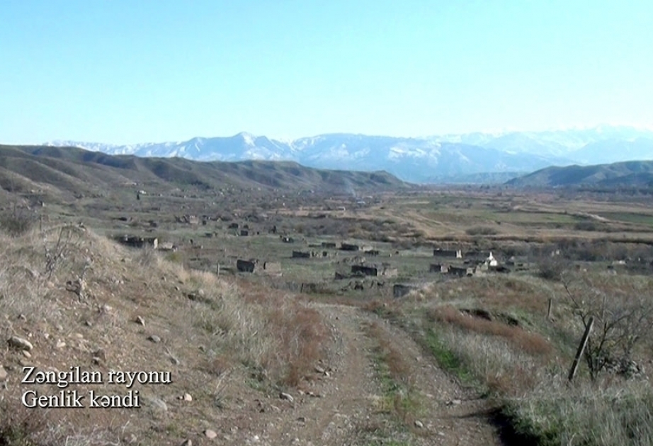 Министерство обороны распространило видеокадры из села Генлик Зангиланского района ВИДЕО