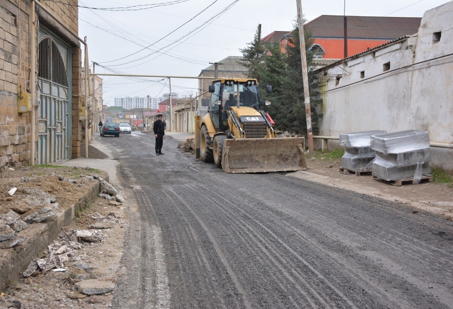 Xırdalanda növbəti iki küçənin təmirinə start verilib