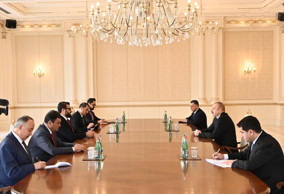 伊利哈姆·阿利耶夫总统接见阿富汗国家安全顾问和阿富汗总统办公厅主任