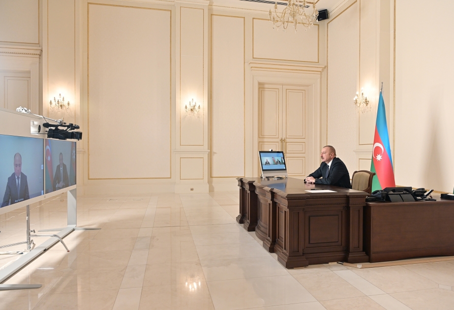 President Ilham Aliyev received in a video format Anar Karimov on his appointment as Minister of Culture VIDEO
