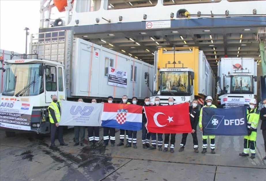 Türkiyə Xorvatiyada zəlzələdən zərər çəkənlərə yardımı davam etdirir
