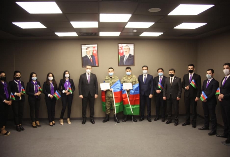Vətən müharibəsində iştirak edən DOST Agentliyi əməkdaşlarının qarşılanma mərasimi keçirilib