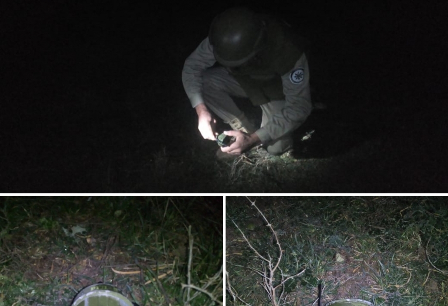 Una granada de mano y una bomba aérea fueron encontradas en el territorio de los distritos de Agdjabadí y Agstafa
