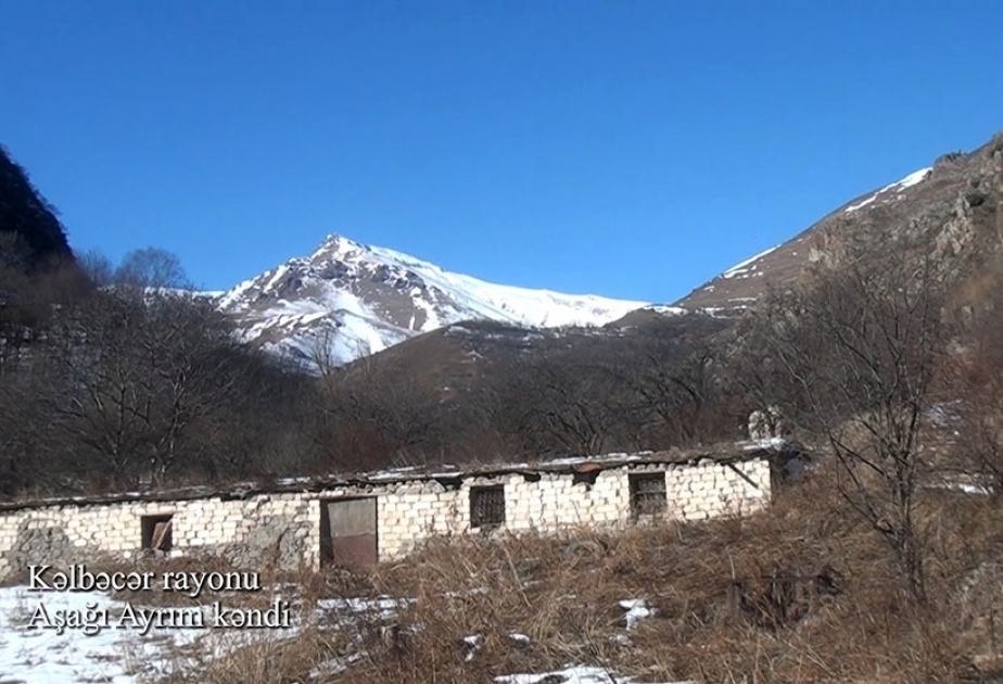 Ministerio de Defensa de Azerbaiyán publica imágenes de vídeo de la aldea de Ashaghi Ayrim del distrito de Kalbadjar