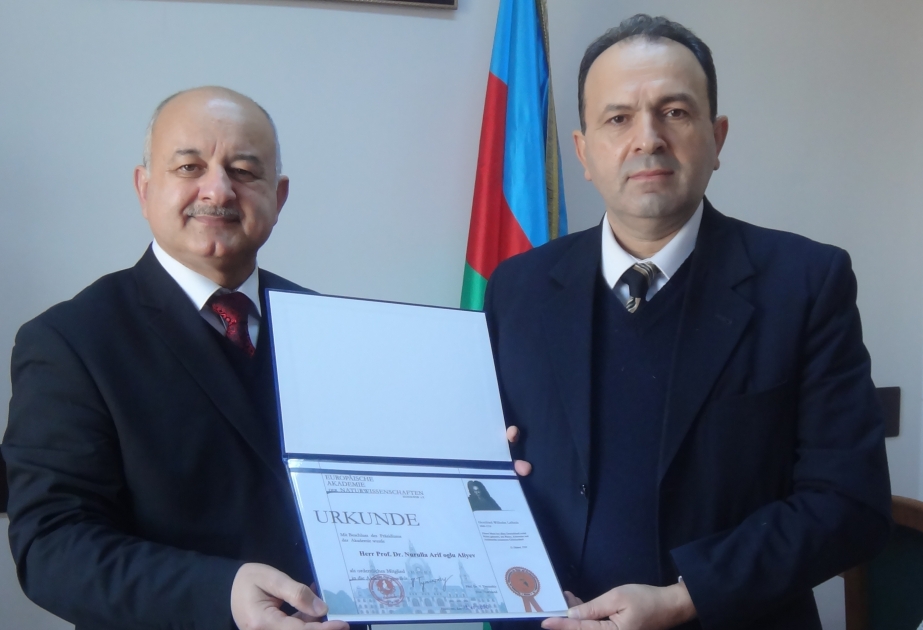 Azərbaycanlı professor Avropa Təbiət Elmləri Akademiyasının həqiqi üzvü seçilib
