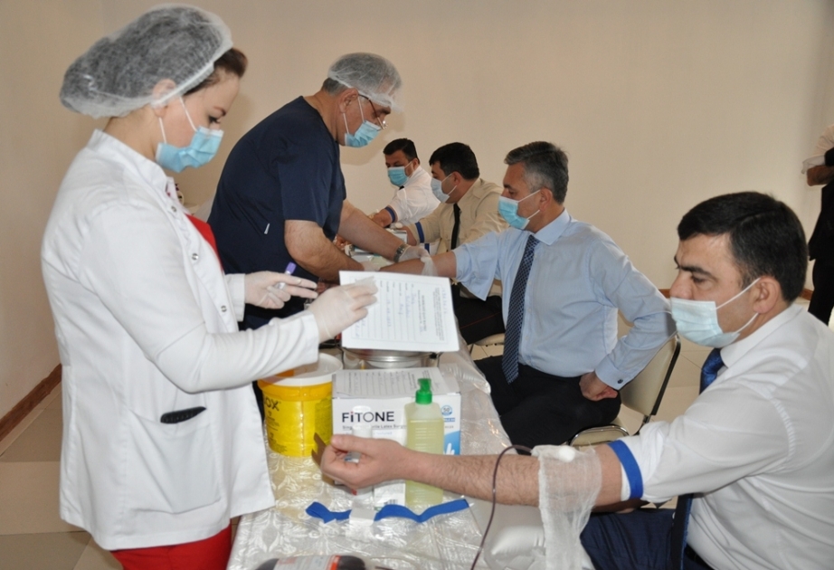 Biləsuvarda qanvermə aksiyası keçirilib