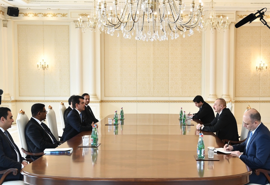 Le président Ilham Aliyev reçoit la délégation menée par le Directeur général de l’ICESCO VIDEO