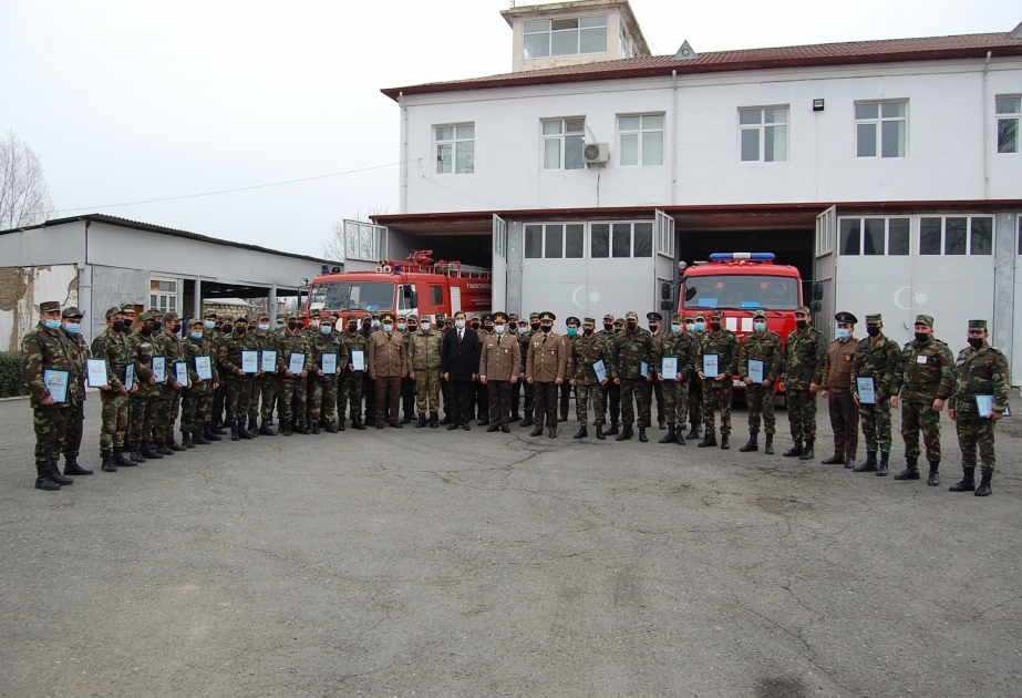 FHN-in Ağdam rayon Dövlət Yanğından Mühafizə Hissəsinin şəxsi heyəti fəxri fərmanla təltif edilib VİDEO