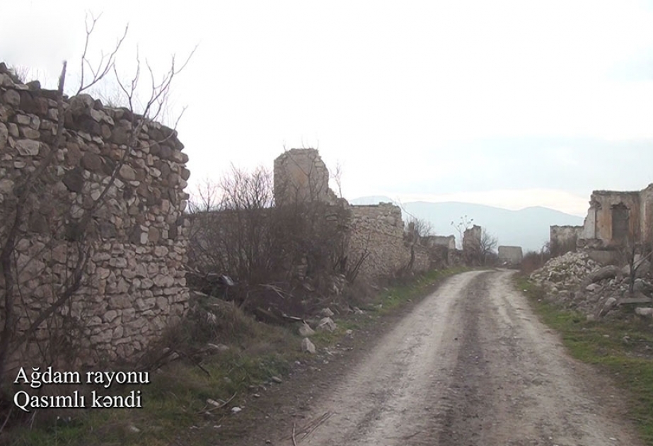 Müdafiə Nazirliyi Ağdam rayonunun Qasımlı kəndinin videogörüntülərini paylaşıb VİDEO