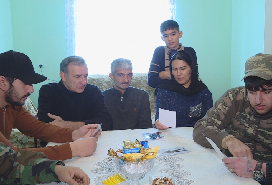 Döyüş yoldaşları şəhid Orxan Babayevin ailəsinə baş çəkib VİDEO
