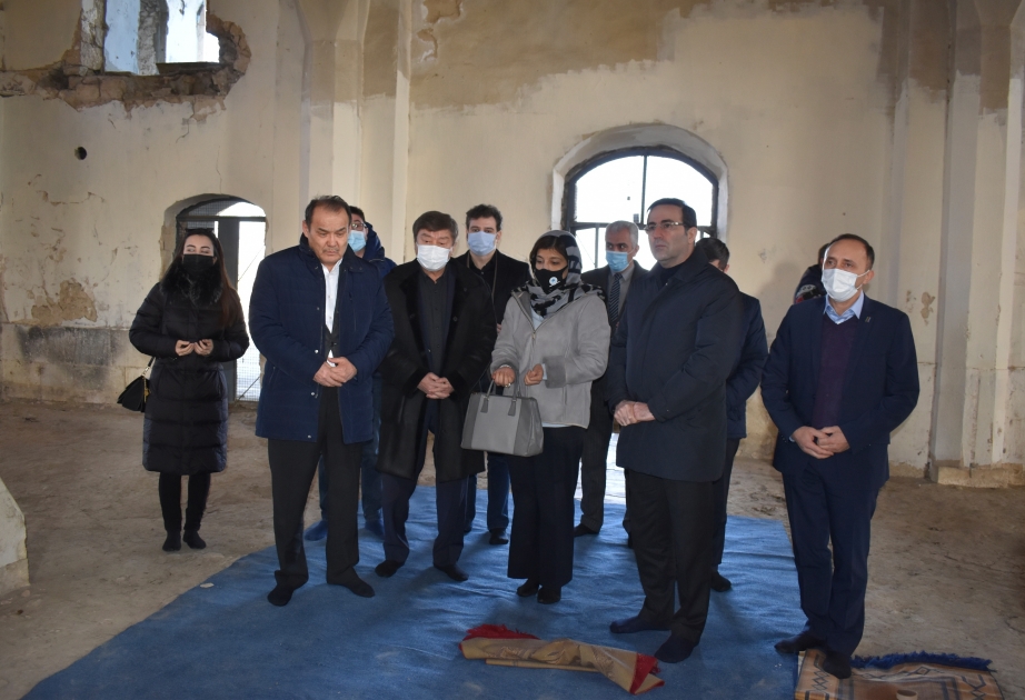 Delegationen von TURKSOY und dem türkischen Rat zu Besuch in Region Aghdam VIDEO