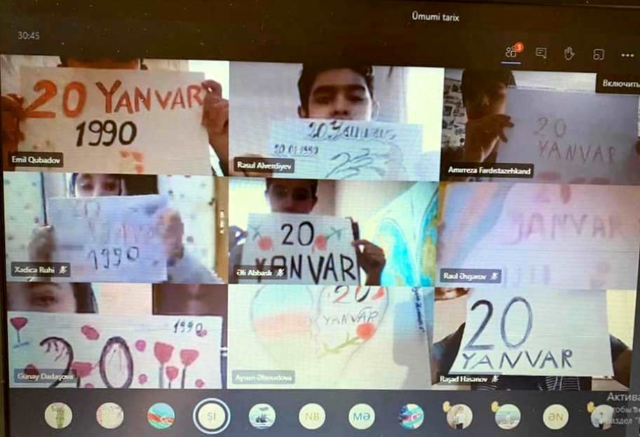 İlk dərslər 20 Yanvar mövzusuna həsr edilib