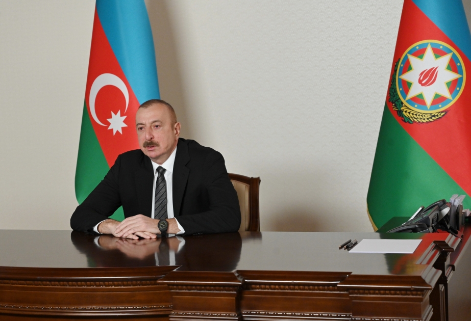 President Ilham Aliyev received in a video format Secretary General of Cooperation Council of Turkic-Speaking States VIDEO
