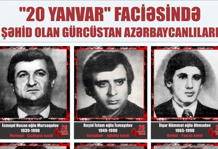 20 Yanvar şəhidlərinin əziz xatirəsi Gürcüstanda da ehtiramla anılıb