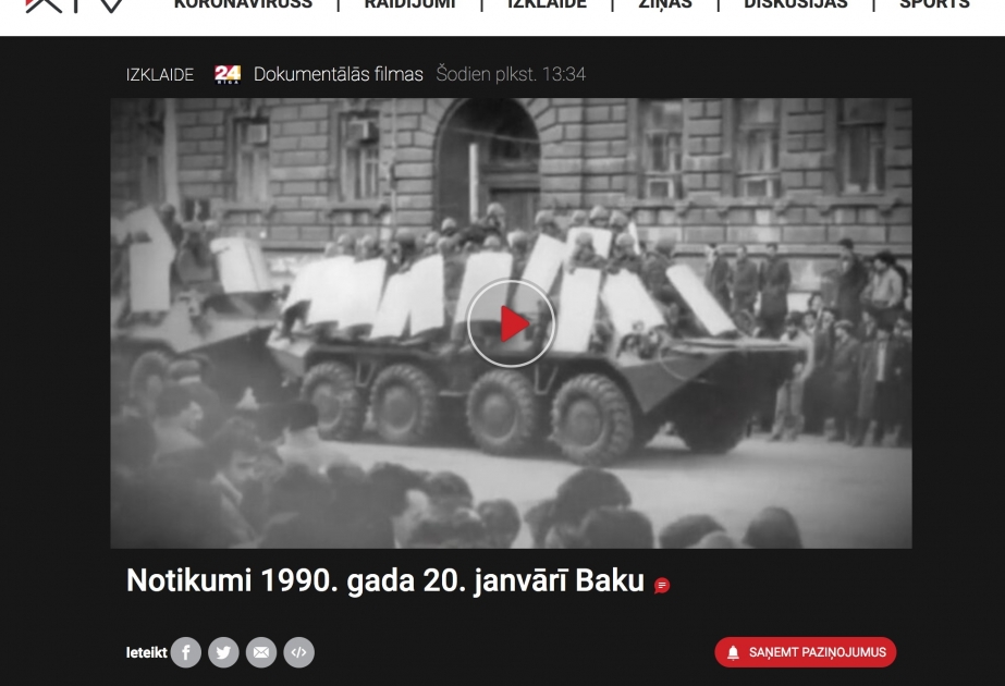 Qanlı Yanvar şəhidlərinin xatirəsi Latviyada da anılıb VİDEO