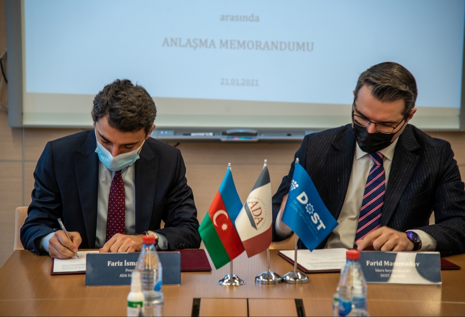ADA Universiteti ilə Dayanıqlı və Operativ Sosial Təminat Agentliyi arasında anlaşma memorandumu imzalanıb