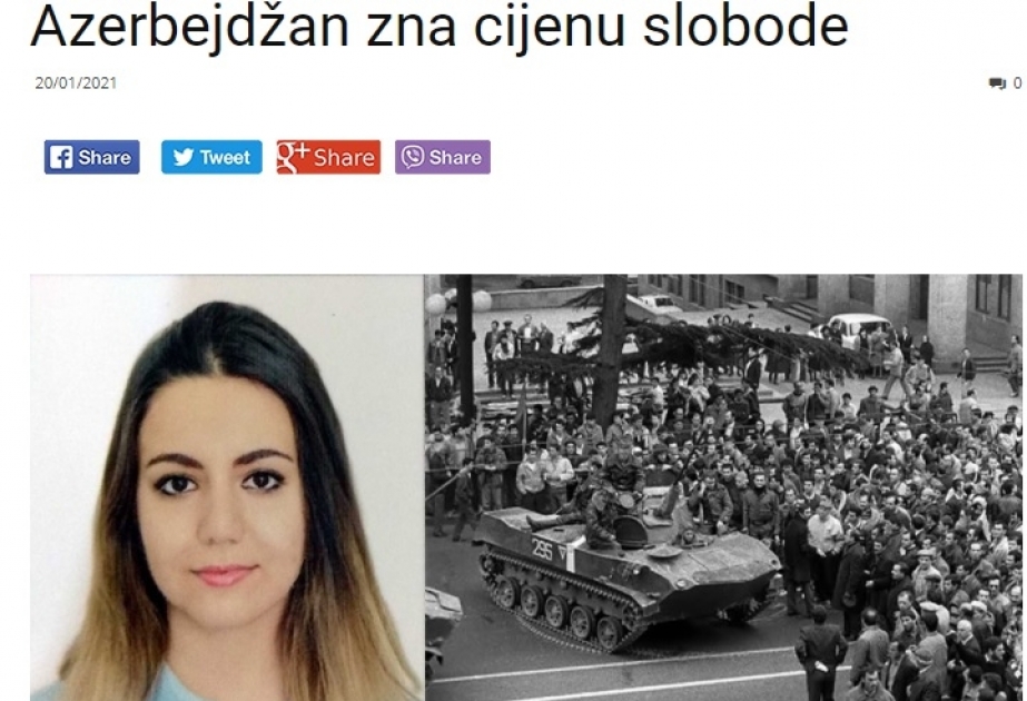 Monteneqro mediası: Azərbaycan azadlığın dəyərini bilir