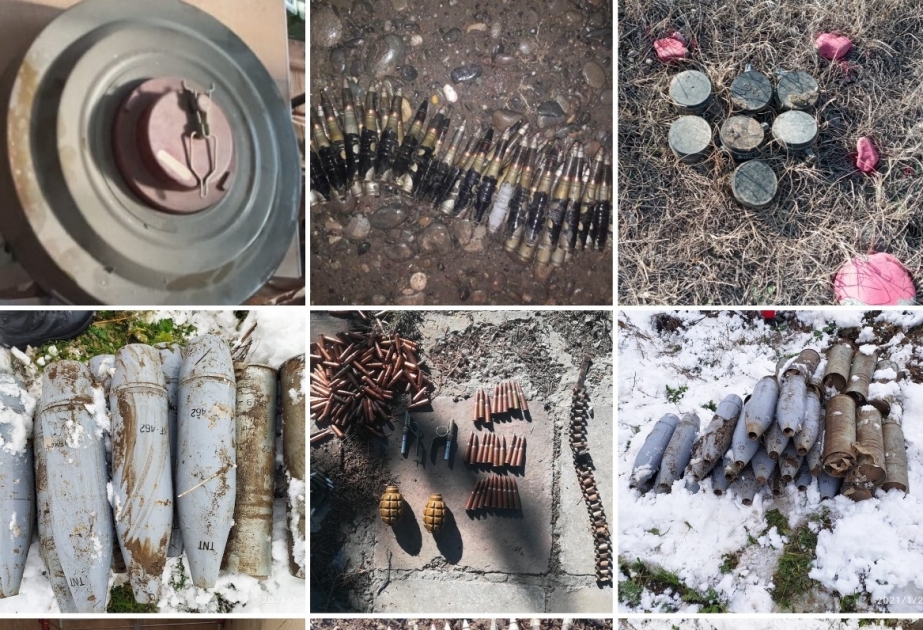 Minatəmizləmə Agentliyi xeyli sayda partlamamış hərbi sursat aşkarlayıb