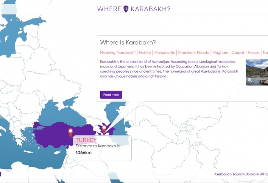 Azərbaycan Turizm Bürosu “Where is Karabakh” platormasını istifadəyə verib