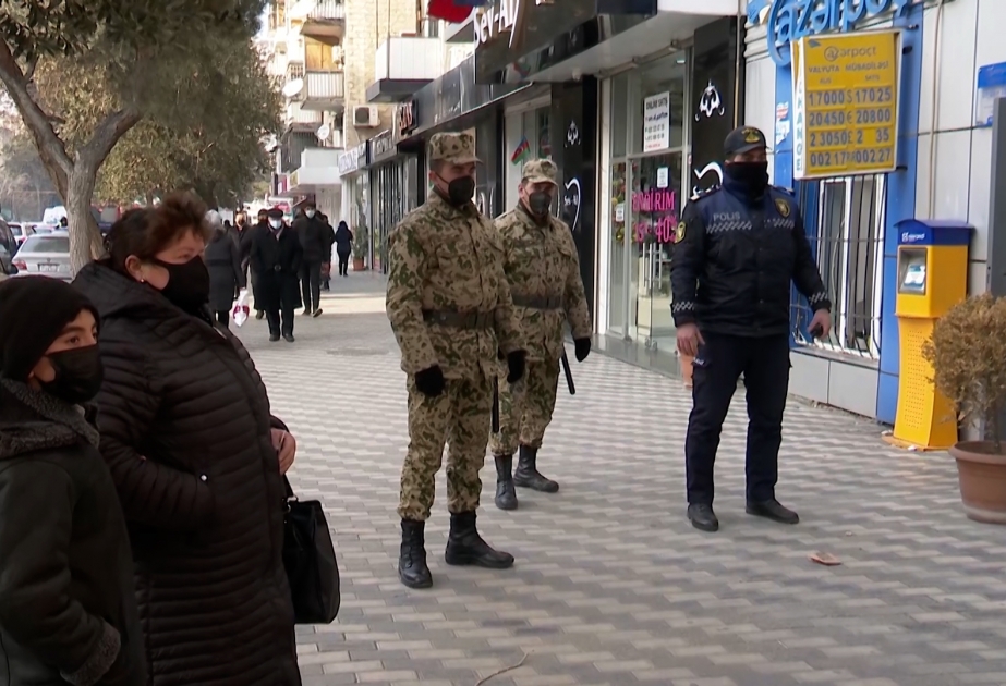 Polis əməkdaşları ticarət obyektlərində sanitar-epidemioloji vəziyyətə nəzarəti gücləndiriblər VİDEO