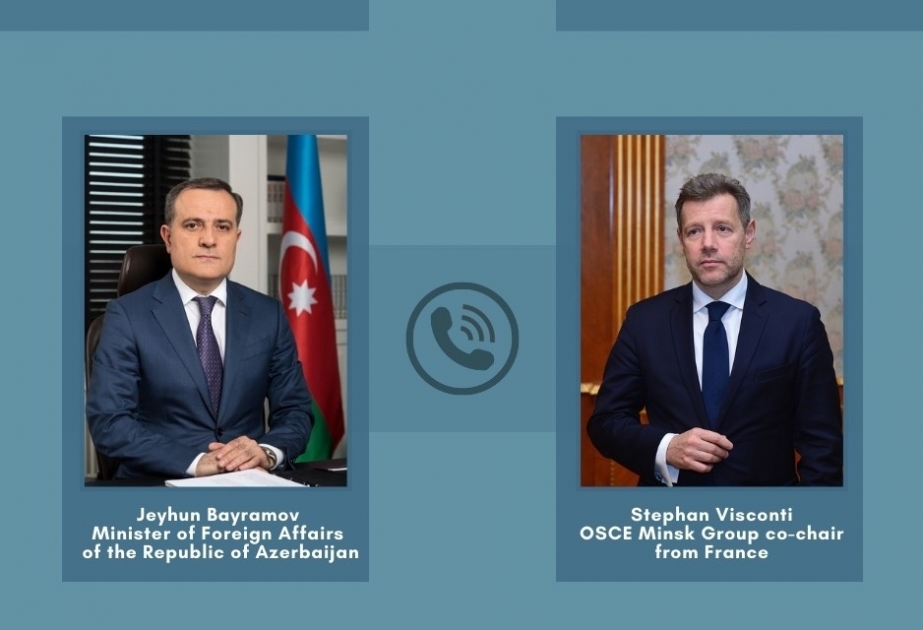 Le chef de la diplomatie azerbaïdjanaise a eu un entretien téléphonique avec le coprésident français du Groupe de Minsk