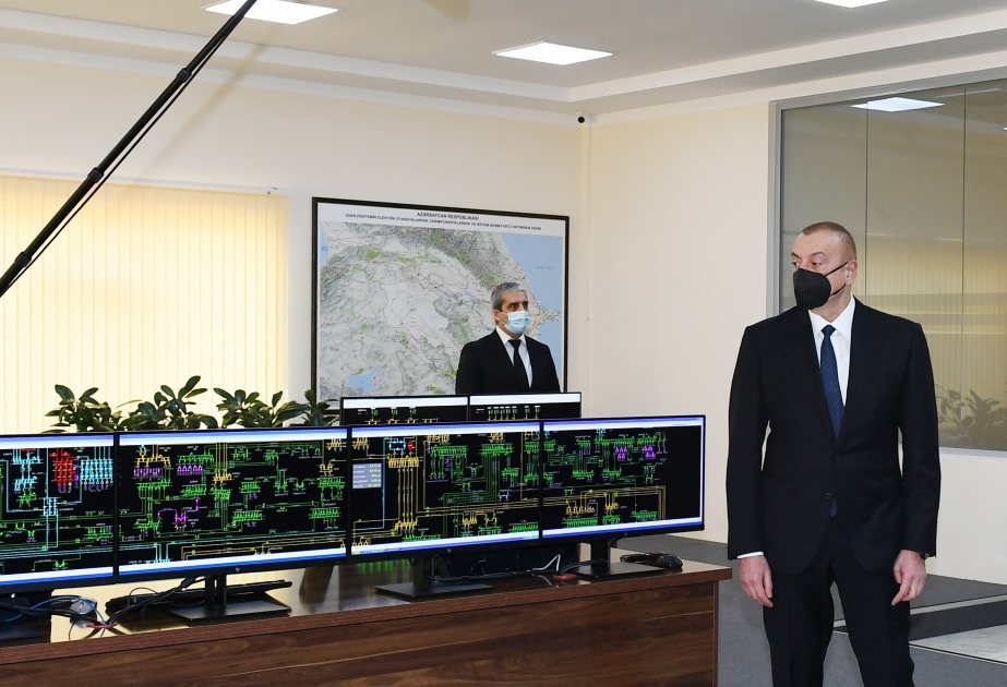 Präsident Ilham Aliyev weiht Umspannwerke "Khirdalan" im Stadtteil Abscheron von Baku ein VIDEO