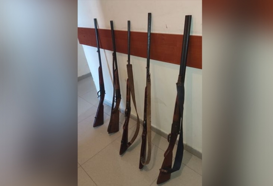 Polis əməkdaşlarının 4 rayonda keçirdikləri əməliyyat zamanı sənədləri olmayan odlu silahlar götürülüb