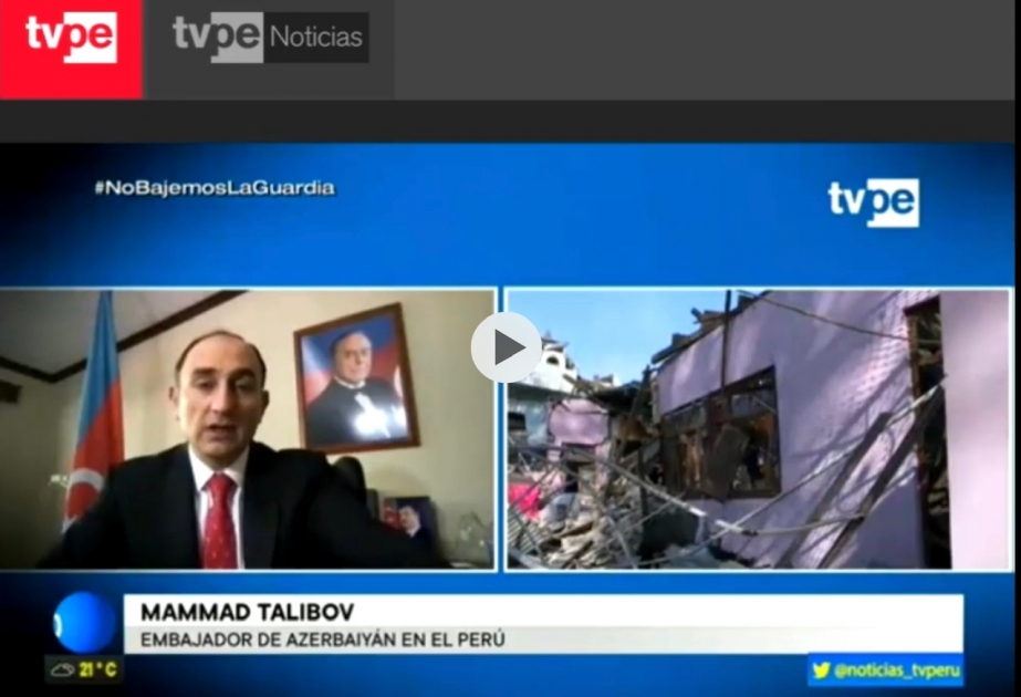 Reportaje sobre la Guerra Patria en el canal de televisión peruano