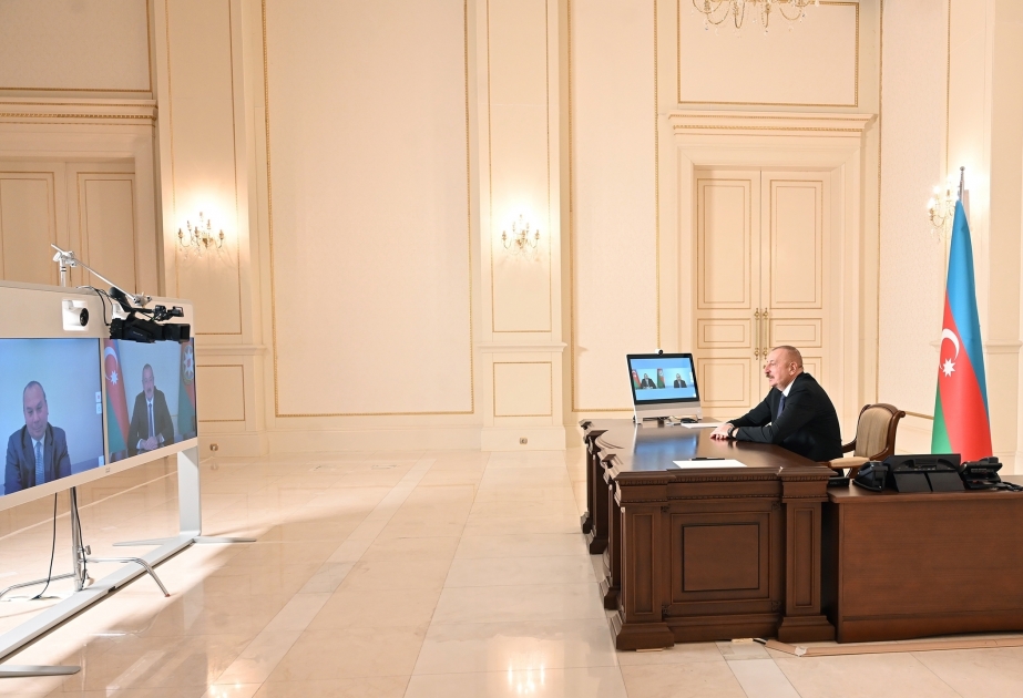 President Ilham Aliyev received in a video format president of US-based Foundation for Ethnic Understanding Marc Schneier VIDEO