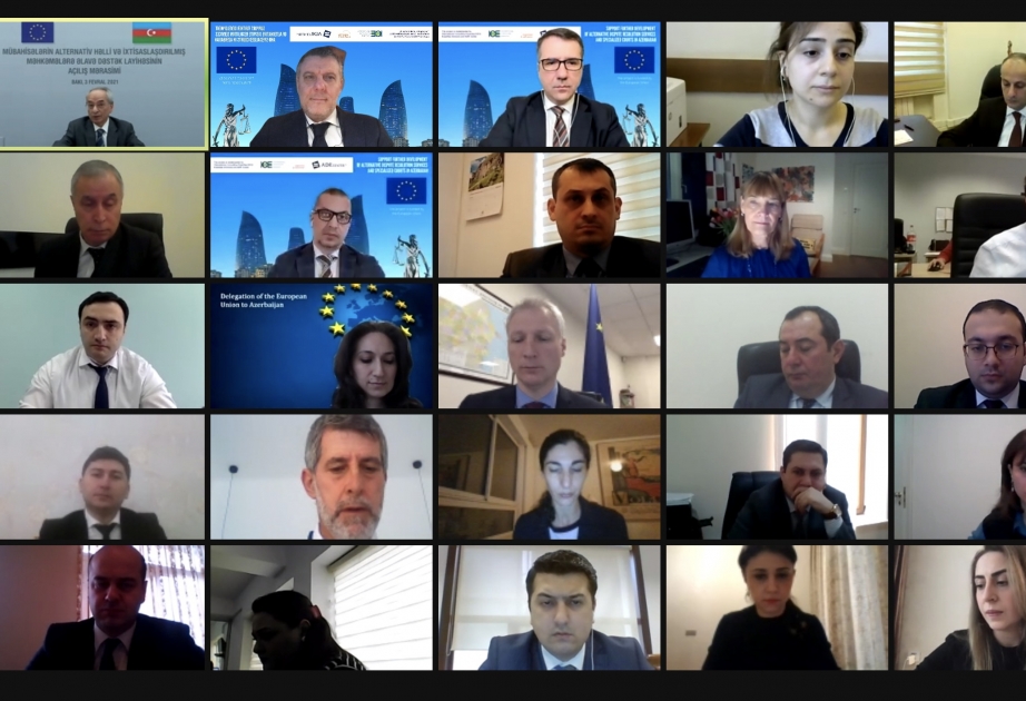 “Mübahisələrin alternativ həlli və ixtisaslaşmış məhkəmələrin inkişafına əlavə dəstək” layihəsinin təqdimatı olub