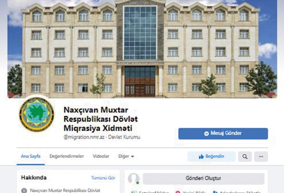 Naxçıvanın Dövlət Miqrasiya Xidmətinin rəsmi sosial şəbəkə hesabları istifadəyə verilib