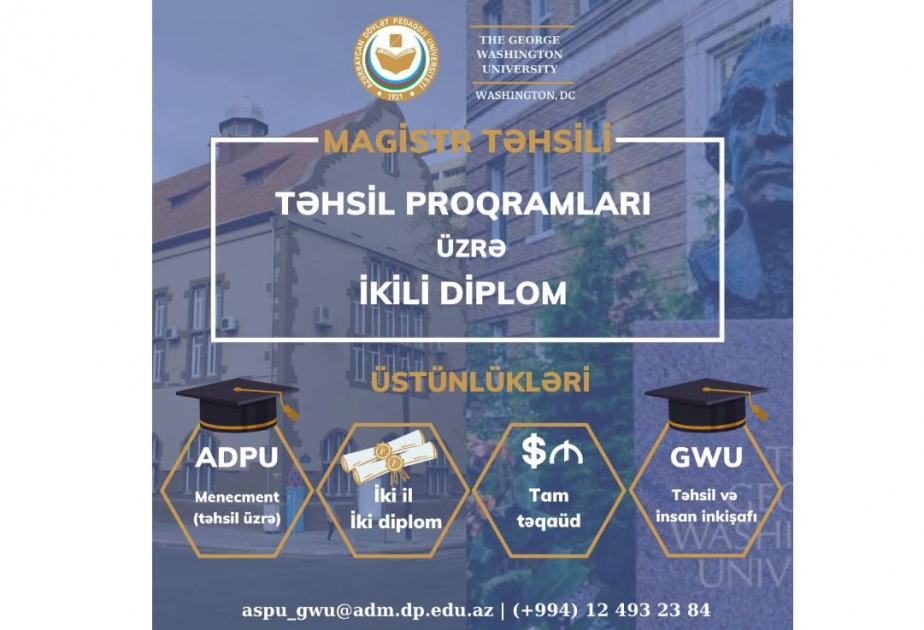 Dövlət Pedaqoji Universiteti təhsil ixtisası üzrə magistraturada beynəlxalq ikili diplom proqramı elan edir